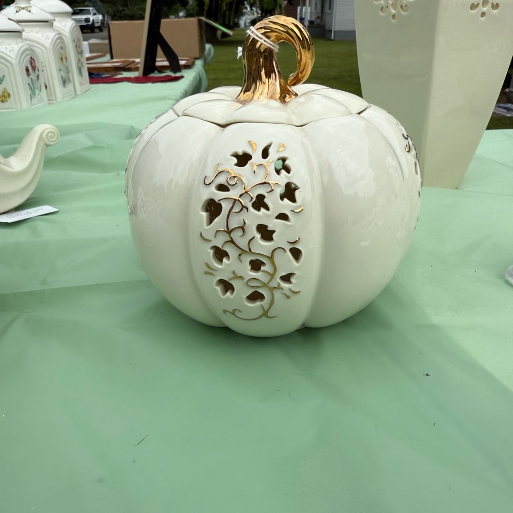 Lenox Pierced Pumpkin Votive
